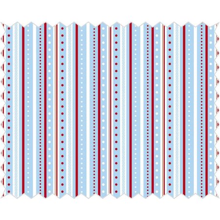 Tante Ema Cotton fabric: strip game, azure