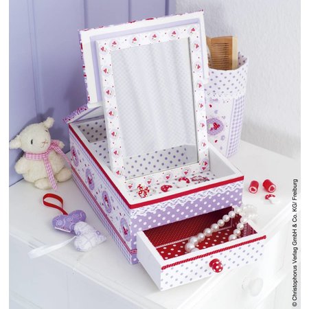 Tante Ema Cotton fabric: Happiness points, lilac