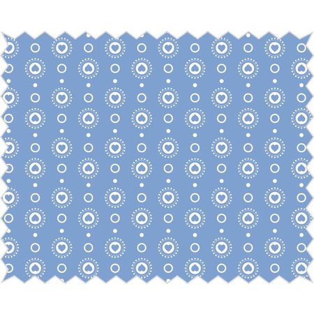 Tante Ema Cotton fabric: Heart garland, sky blue