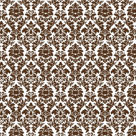 Designer Papier Scrapbooking: 30,5 x 30,5 cm Papier Papel de Scrapbooking: Brown Damask