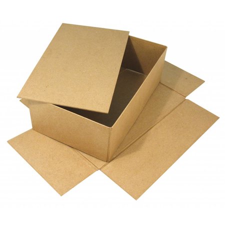Tante Ema Stor papmaché kasse med separat låg, 19,5x33x11 cm