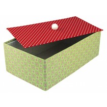 Grande caixa de papel machê com tampa separada, 19,5x33x11 cm