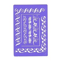 Border beleza stencil - bloemenmix, modelo Nr.BE03FL por Artesanato Too
