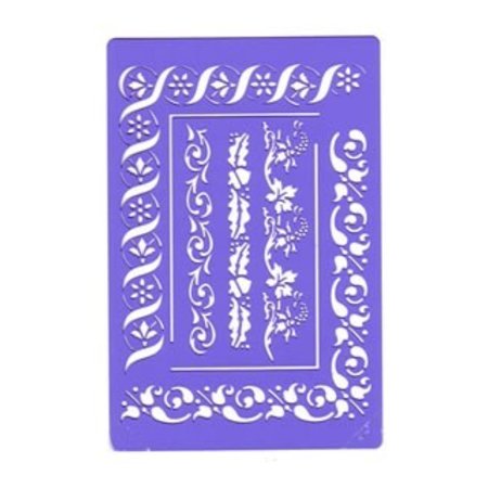 Schablonen und Zubehör für verschiedene Techniken / Templates Border skønhed stencil - bloemenmix, skabelon Nr.BE03FL ved Crafts Too