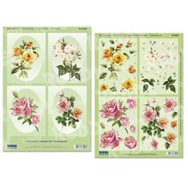 3D Stanzbogenset Passepartout carte rose