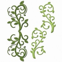 Stamping and embossing stencil, Spellbinders, metal stencil Shapeabilities, branches with leaves