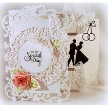 Estampación y de la plantilla de grabación en relieve, Spellbinders, encajes marco decorativo alrededor