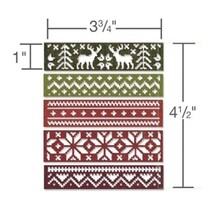 Punching and embossing stencil, borders with Wintermotive