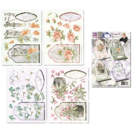 BASTELSETS / CRAFT KITS: Carte florale ensemble de "Staf Wesenbeek"