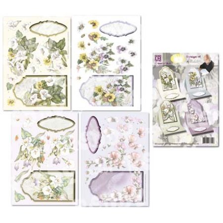 BASTELSETS / CRAFT KITS: Floral card set of "Staf Wesenbeek"