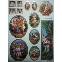 Stanzbogen: "MI HUMMEL", 1 sheet A4 with different motifs