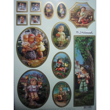 BILDER / PICTURES: Studio Light, Staf Wesenbeek, Willem Haenraets Stanzbogen: "MI HUMMEL", 1 sheet A4 with different motifs