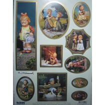 Stanzbogen: "MI HUMMEL", 1 sheet A4 with different motifs