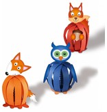 Kinder Bastelsets / Kids Craft Kits Funny Paper Balls, "Forest Animals"