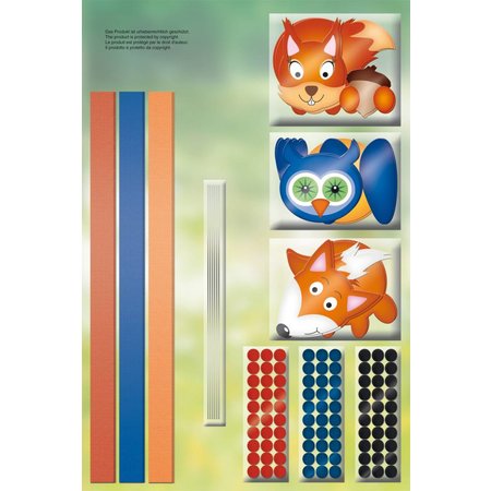 Kinder Bastelsets / Kids Craft Kits Bolas de papel divertidas, "Animales del bosque"