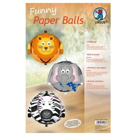 Kinder Bastelsets / Kids Craft Kits Bolas de papel divertidas, "fauna"