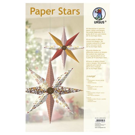 Dekoration Schachtel Gestalten / Boxe ... Paper Stars, "Lounge", set for 6 star.
