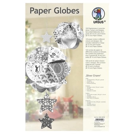 Dekoration Schachtel Gestalten / Boxe ... Globes carta, "Silver Charm"