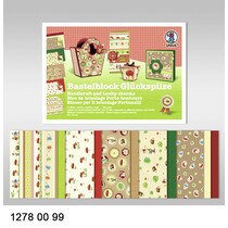 Crafting block "geluk", blok = 16 vellen, 24x34cm, 300g, aan beide zijden bedrukt