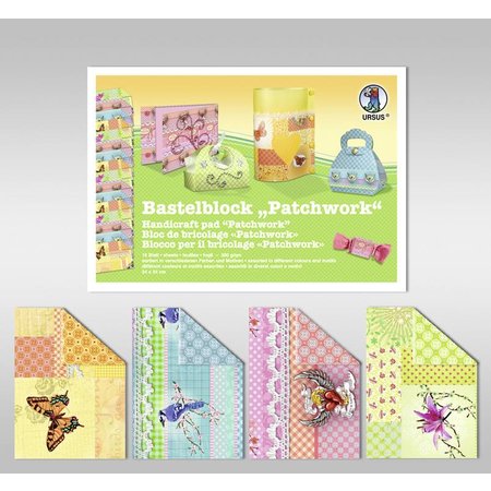DESIGNER BLÖCKE  / DESIGNER PAPER Bloc Crafting "Patchwork", bloc = 16 feuilles,