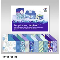 Conception bord "Sapphire", bloc de 20 feuilles, 24x34cm, 200g, imprimé des deux côtés