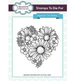 Creative Expressions Rubber stamp, Heart of Blossoms