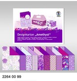 DESIGNER BLÖCKE  / DESIGNER PAPER Designkarton "Amethyst", Block á 20 Blatt, 200gr, doppelseitig bedruckt