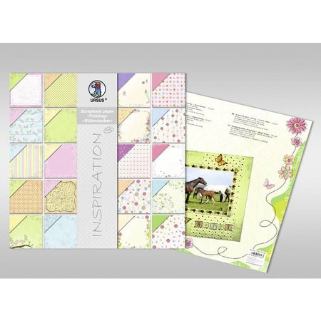 Designer Papier Scrapbooking: 30,5 x 30,5 cm Papier Scraphook papel, "Primavera" / "Magic Flower", 190g,