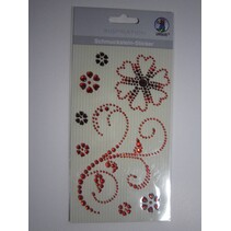Gemstone Stickers, "ornaments", red