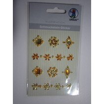 Gem sticker, "medallions", yellow