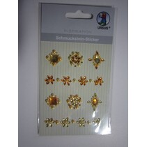 Schmuckstein-Sticker," Medaillons", gelb