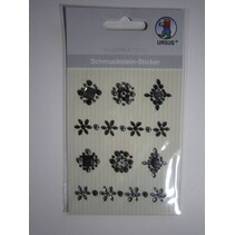 Gemstone adesivos, medalhões ", Preto