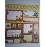 Designer Papier Scrapbooking: 30,5 x 30,5 cm Papier Premium Glitter Scraphook papier, "IMP", 190g / m²,
