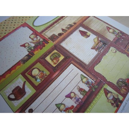 Designer Papier Scrapbooking: 30,5 x 30,5 cm Papier Carta Premium Glitter Scraphook,, 190g / mq "Imp",