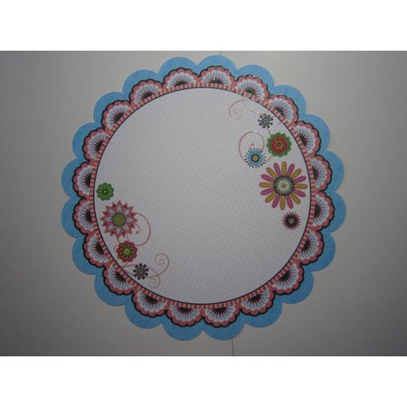 Designer Papier Scrapbooking: 30,5 x 30,5 cm Papier Premium Glitter Scraphook paper, "Blossom", 190g/qm,