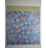 Designer Papier Scrapbooking: 30,5 x 30,5 cm Papier Premium Glitter Scraphook paper, "Schmetterlinge", 190g/qm