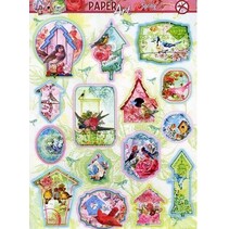 Stanzbogen: PaperArt, "Printemps" avec des conceptions différentes d'oiseaux
