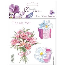 18x18cm, Transparent Stempel - Thanks/Thank You (5 Motive)