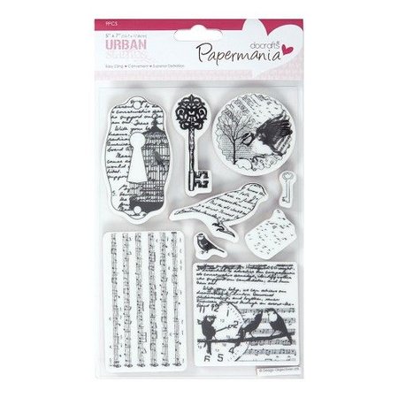 Docrafts / Papermania / Urban URBAN stamp - 8 Topics (BIRD STAMPA)