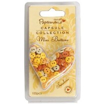 Mini buttons - capsule (100pc) sunshine