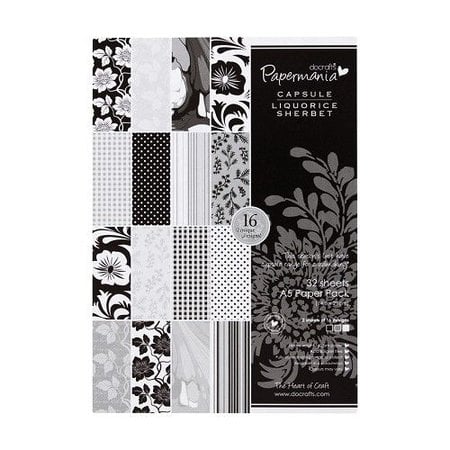 Docrafts / Papermania / Urban A5 Capsule, Designerblock, (32Blatt) Sherbert & Liquorice