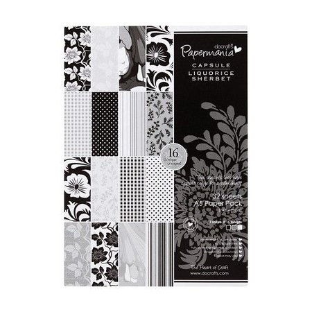 Docrafts / Papermania / Urban A5 Capsule, designers block (32Blatt) & Liquorice Sherbert