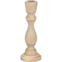 Bougie en bois petite, pour décorer, 17 x 6cm.