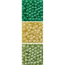 Trio acrylic beads, 3mm, 3 x 4gr., Rond assortment.