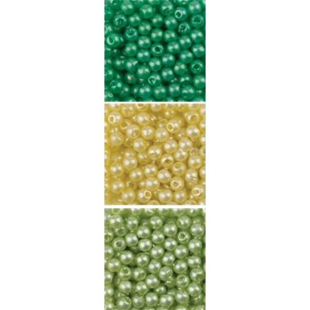 Schmuck Gestalten / Jewellery art Trio acrylic beads, 3mm, 3 x 4gr., Rond assortment.