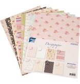 Joy!Crafts und JM Creation Designer Block par Joy Crafts, 16 feuilles, A4, Blooming Rose