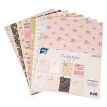 Designer Block by Joy Crafts, 16 sheets, A4, Blooming Rose