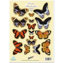 Die cortar láminas de metal grabado, "mariposas Dufex No.3"