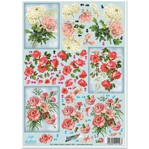 3D Dufex udstansede metalplader gravering, galleri "Krysantemum and Roses"