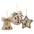 Embellishments / Verzierungen 3 acryl ruiten, vorm: klok, rond en classificatie